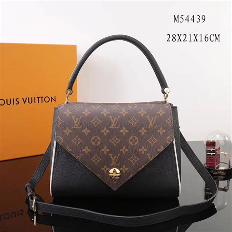 Louis Vuitton Double V Noir Monogram Shoulder Handbag 